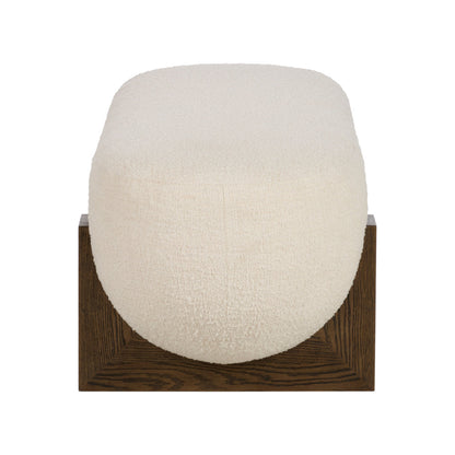 Archer White Boucle Bedroom Bench