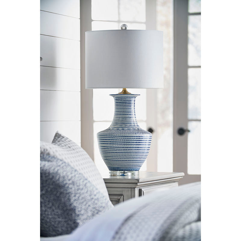 Chelsea House Classic White Round Shade Table Lamp