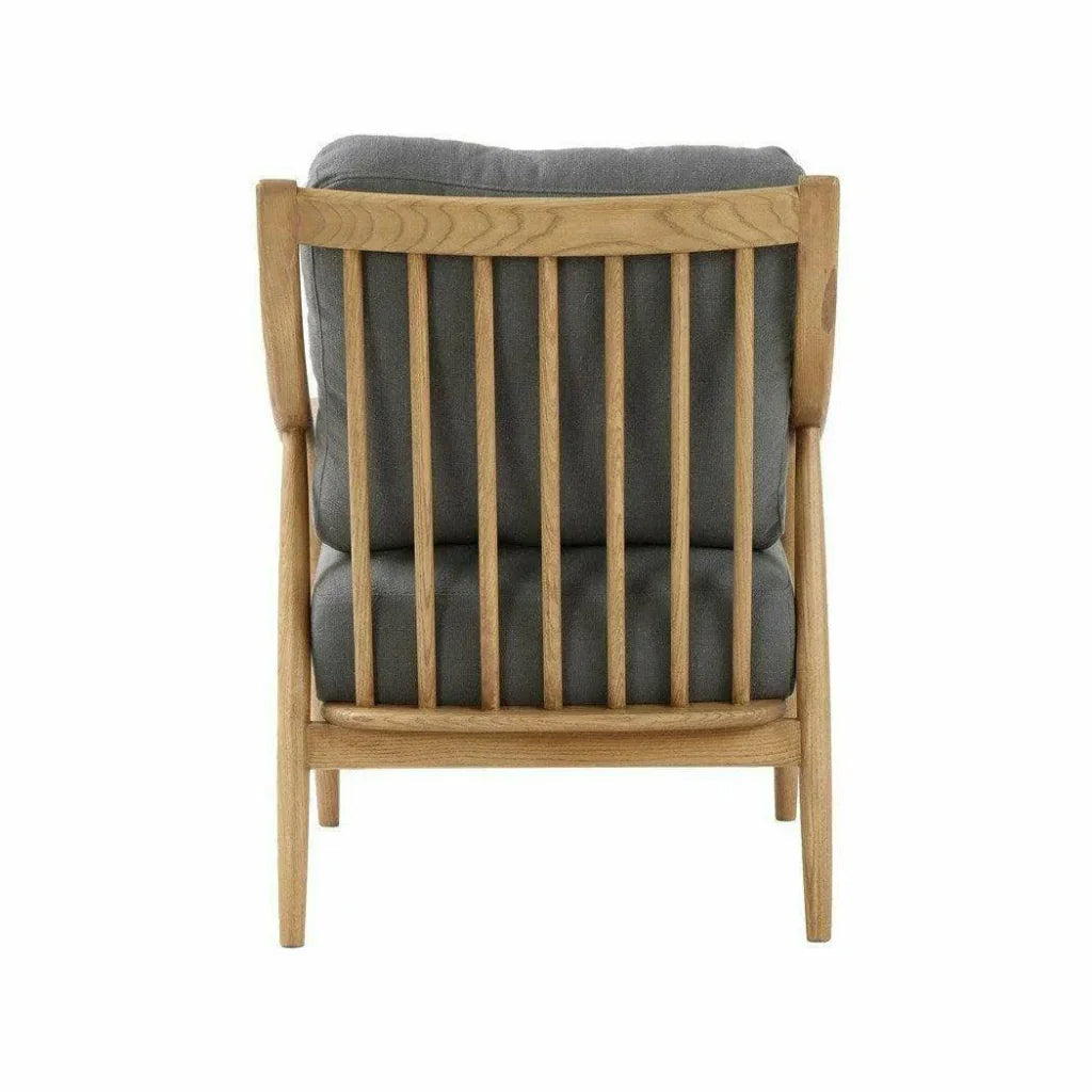 Kinsley Club Chair Stormy Grey & Natural Linen -- view 5