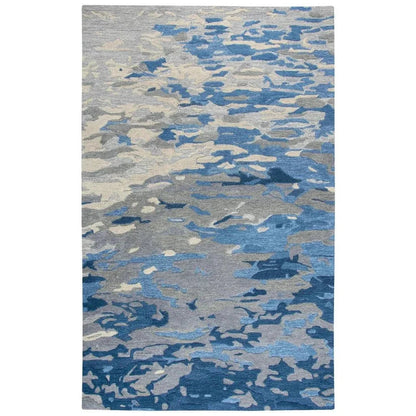 Boil Abstract Blue Large Area Rugs For Living Room
