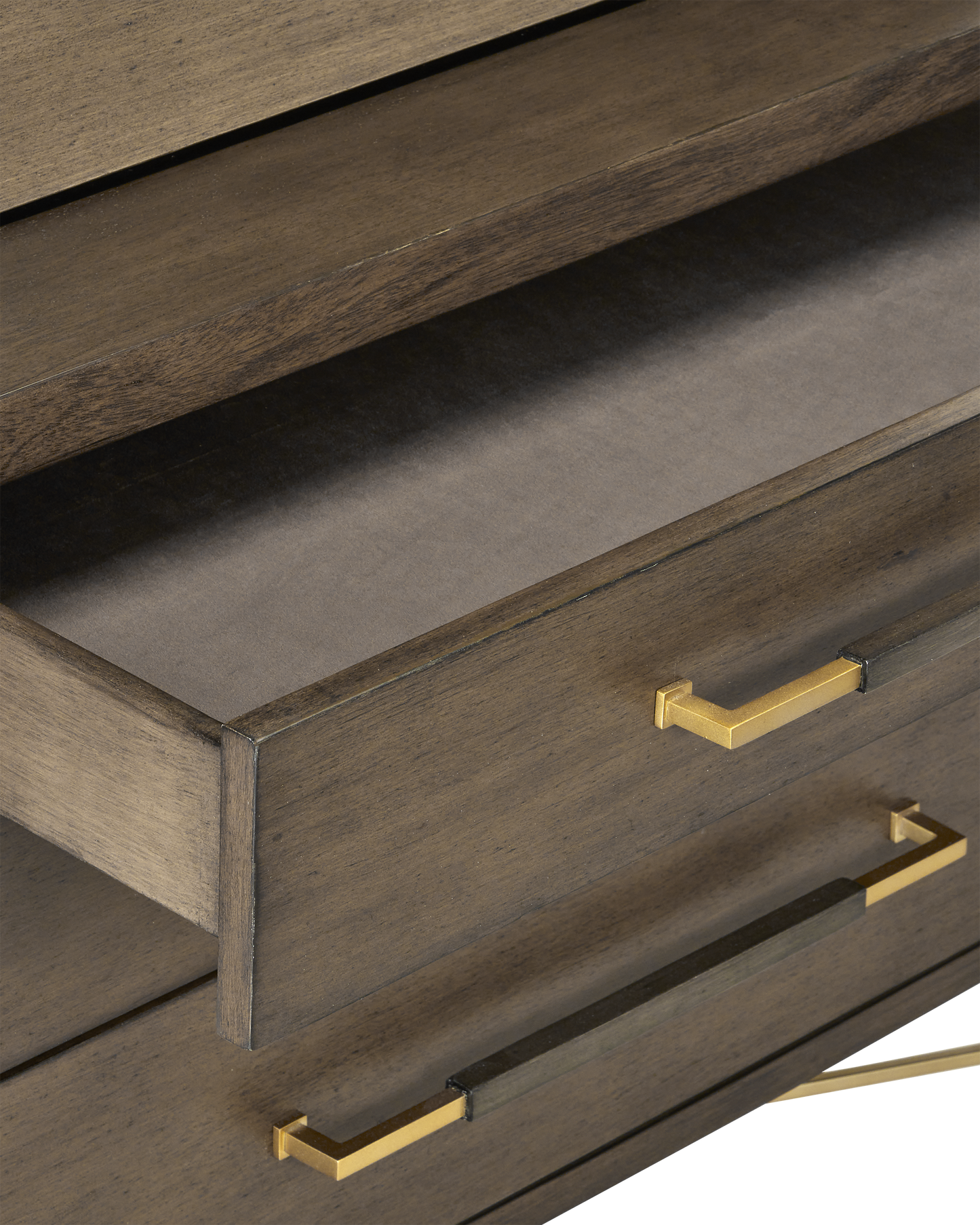 Verona Chanterelle Wood and Metal Brown Secretary Desk