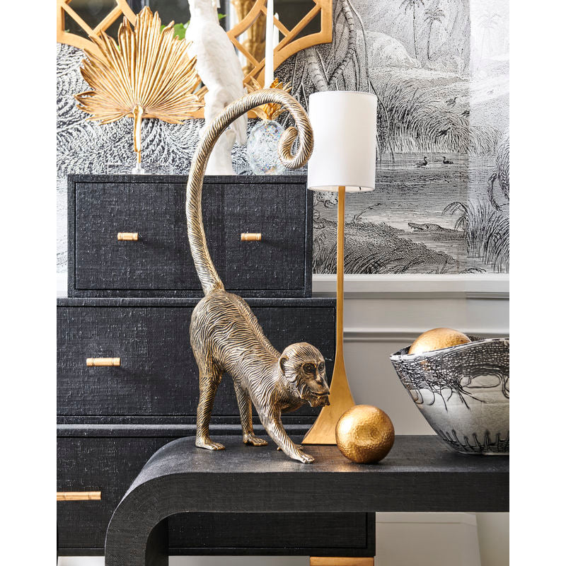 Chelsea House Gold Leaf Iron Buffet Square Base Table Lamp