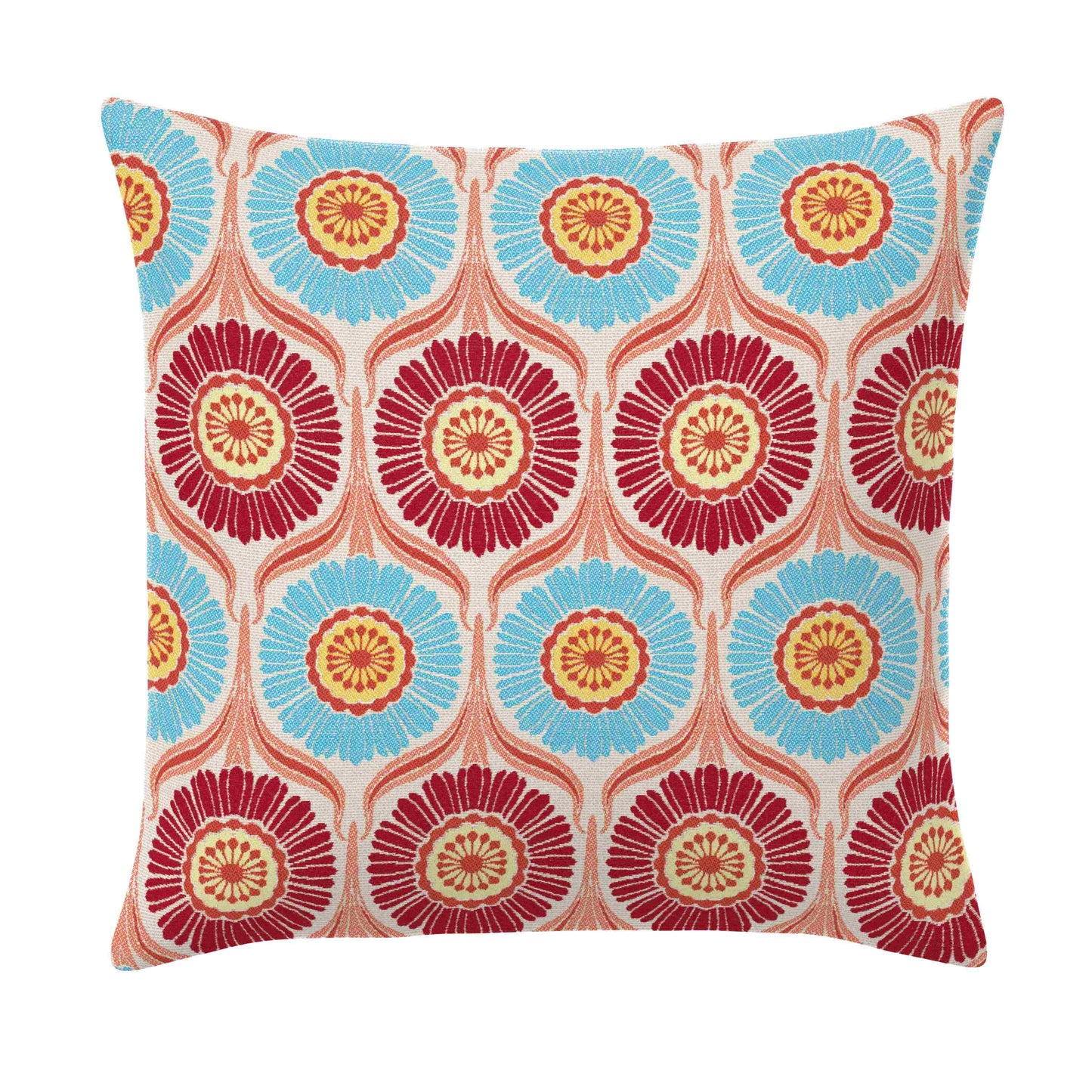 Sangria Romance Block Confetti Outdoor Pillow