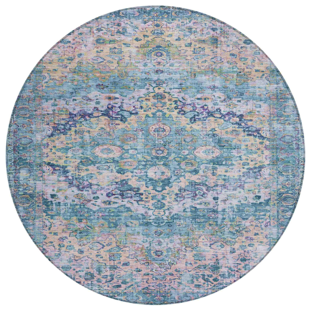 Jaelien Denim Washable Indoor-Outdoor Rug