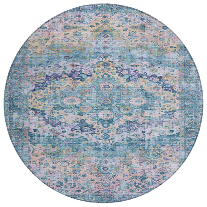 Jaelien Denim Washable Indoor-Outdoor Rug
