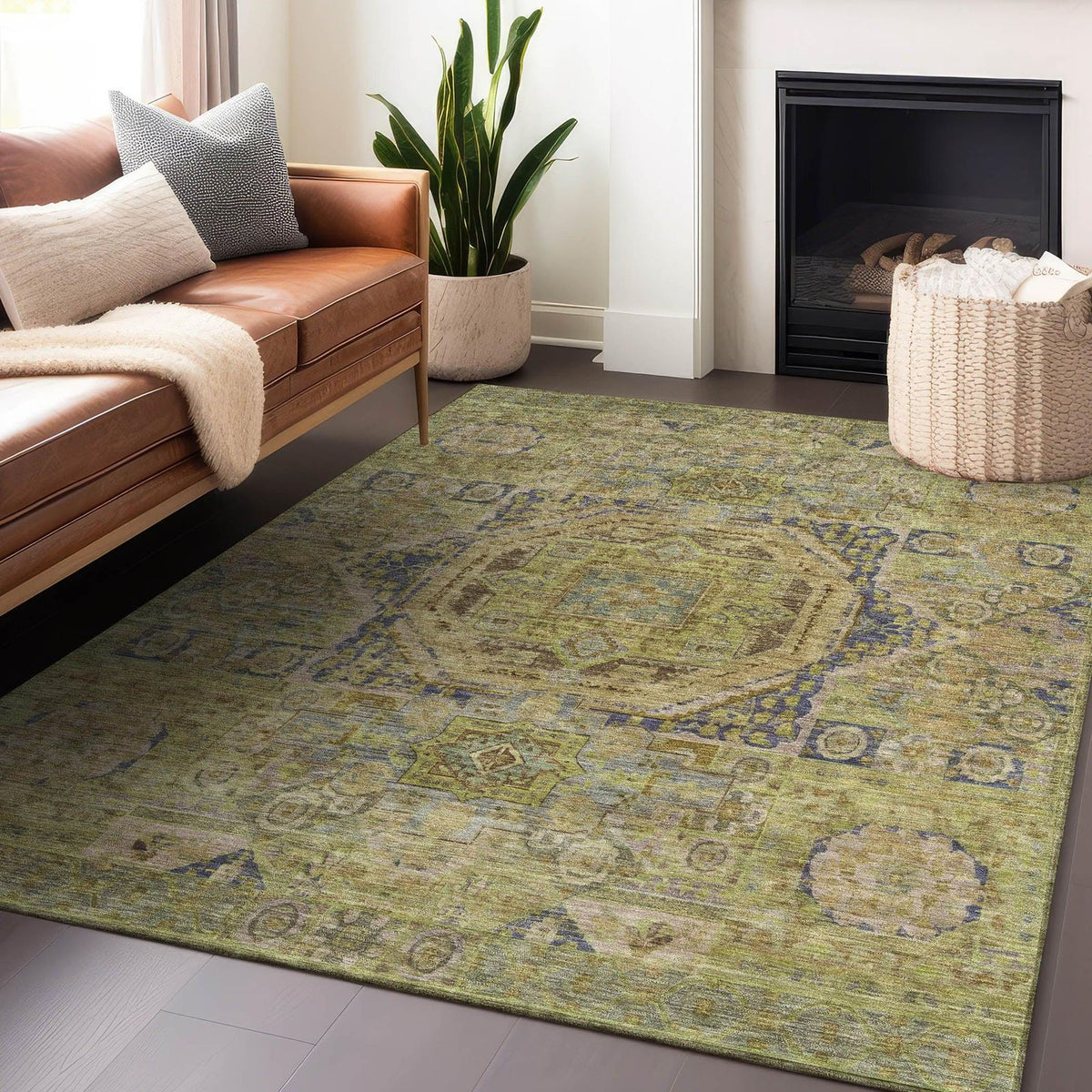 Iriir Aloe Washable Indoor-Outdoor Rug -- view 2