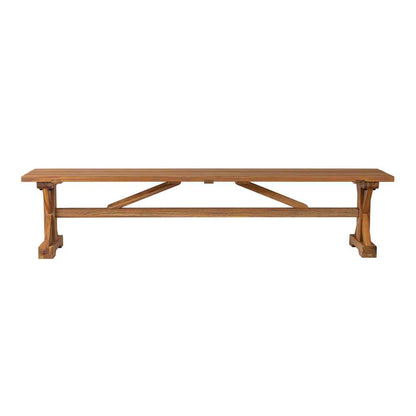 Teak Brown Outdoor Dining Bench-Outdoor Benches-Lloyd Flanders-Sideboads And Things