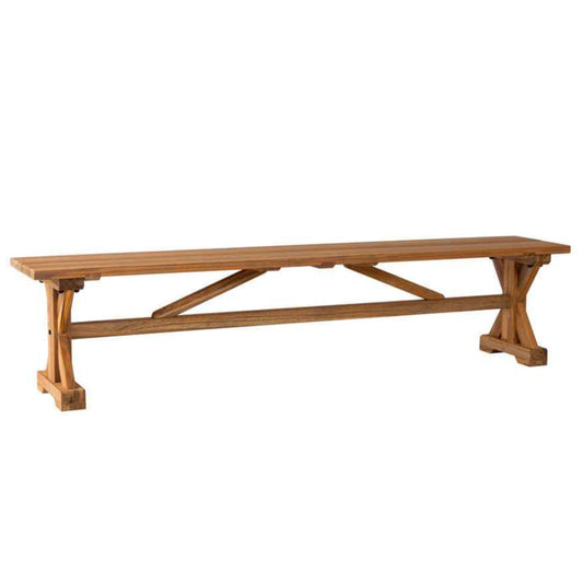 Teak Brown Outdoor Dining Bench-Outdoor Benches-Lloyd Flanders-Sideboads And Things