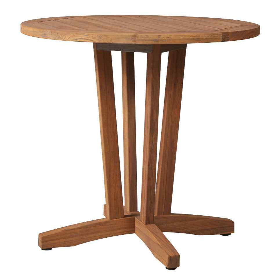 Teak Round Outdoor Bistro Table-Outdoor Dining Tables-Lloyd Flanders-Sideboads And Things