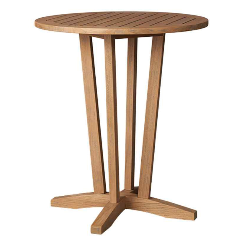 Lloyd Flanders The Teak Round Outdoor Balcony Table