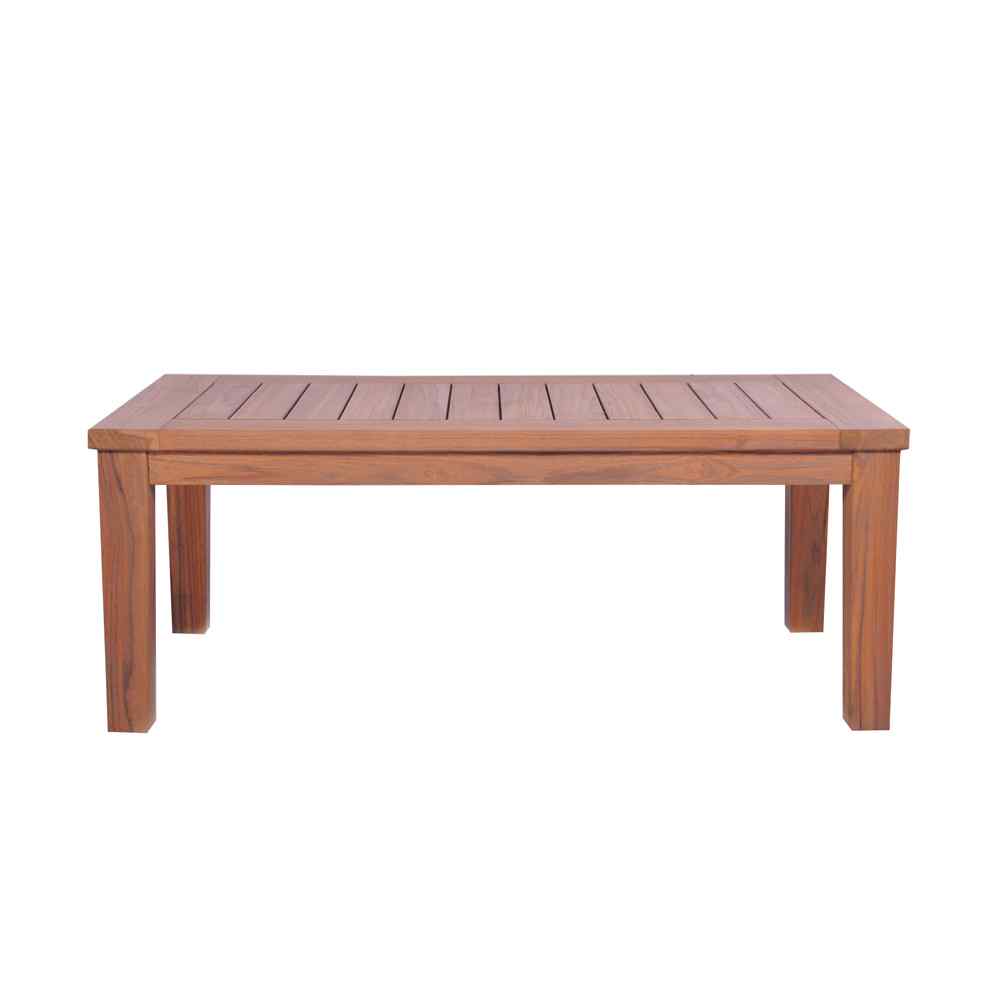 Teak Rectangular Tapered Leg Outdoor Cocktail Table-Outdoor Coffee Tables-Lloyd Flanders-Sideboads And Things