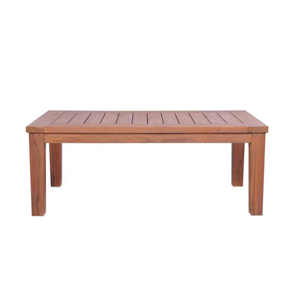 Teak Rectangular Tapered Leg Outdoor Cocktail Table-Outdoor Coffee Tables-Lloyd Flanders-Sideboads And Things