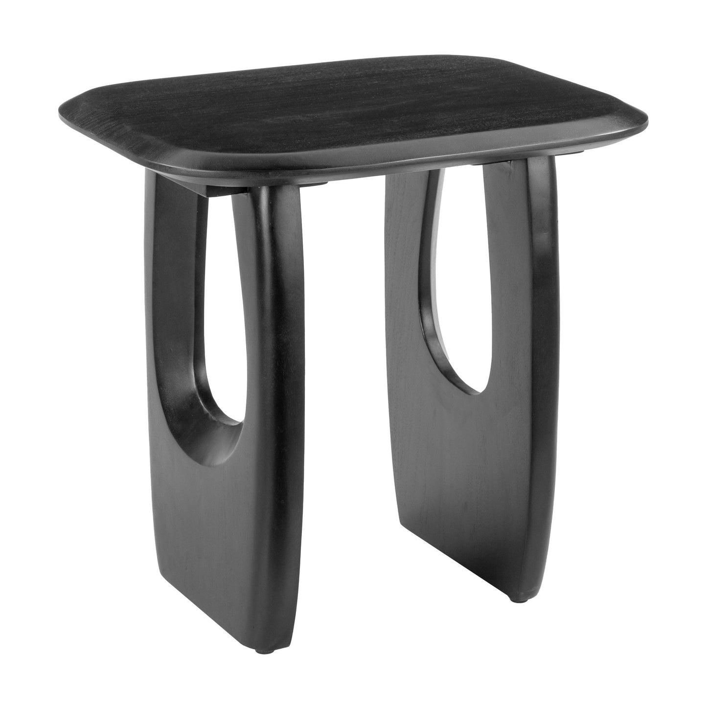 Arasan Wood Black Rectangular Accent Table