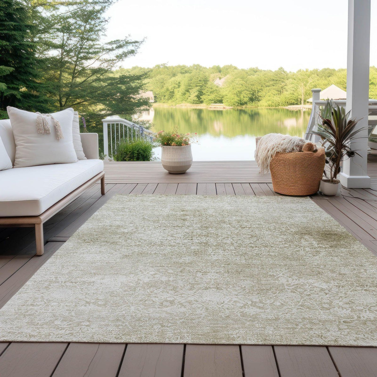Kaelas Brown Washable Indoor-Outdoor Rug -- brown