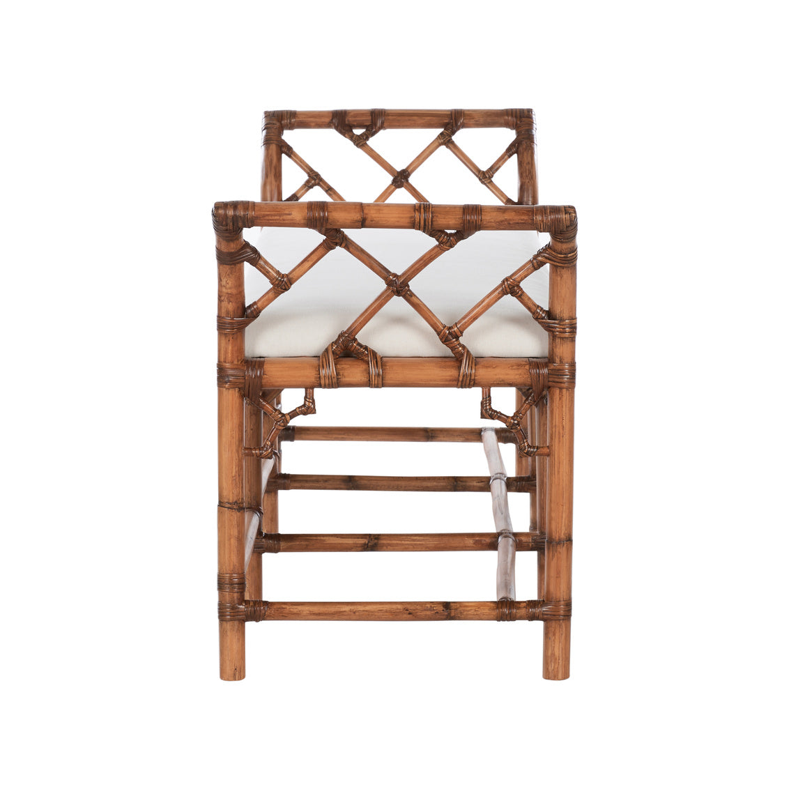 Chelsea House Chippendale Bamboo Regency Rattan Bedroom Bench