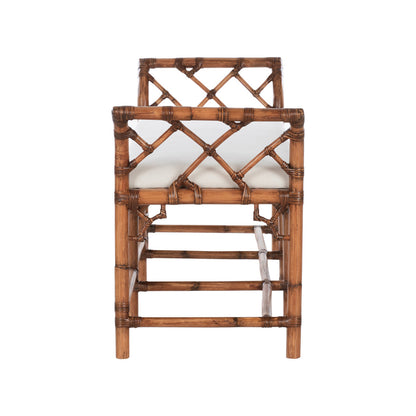 Chelsea House Chippendale Bamboo Regency Rattan Bedroom Bench