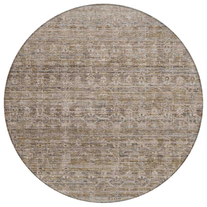 Irion Brown Washable Indoor-Outdoor Rug