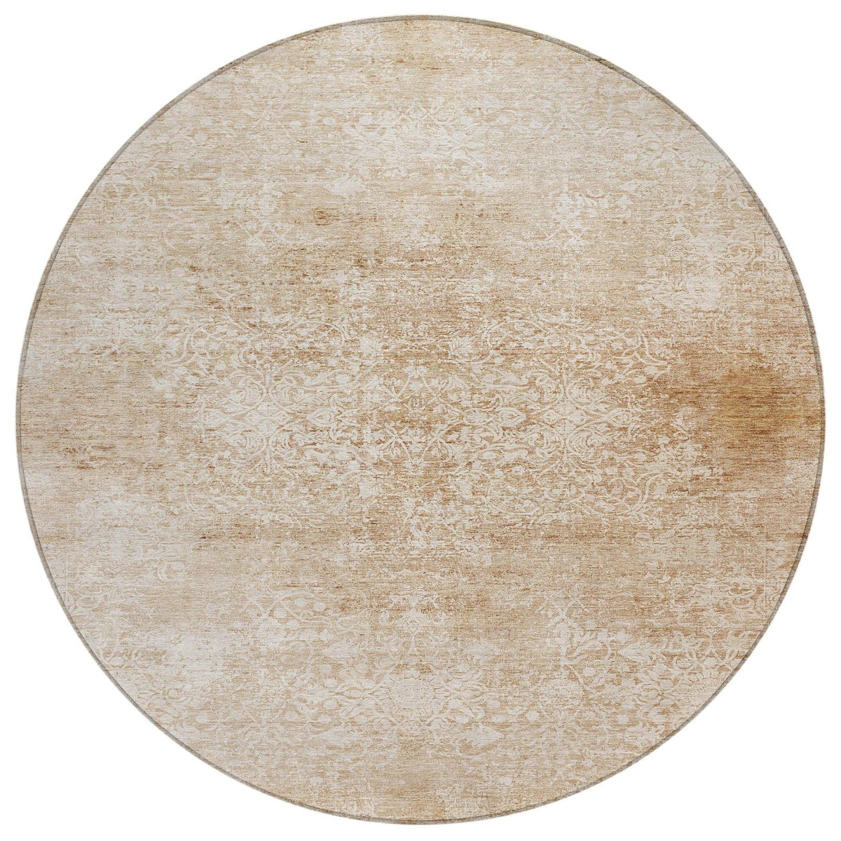 Kaelas Orange Washable Indoor-Outdoor Rug