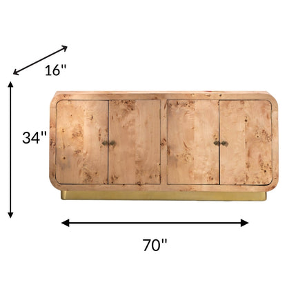 LOOMLAN Jalthira Burl Wood Credenza