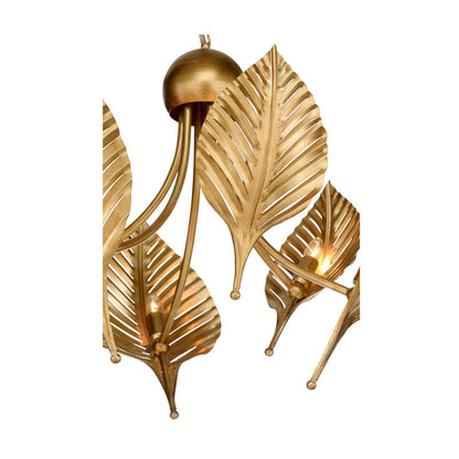 Wildwood Foglia Di Palma Gold Six-Light Chandelier