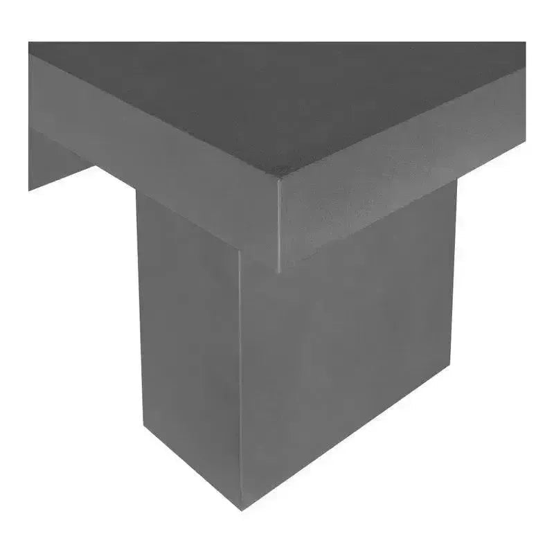 Cement Outdoor Dining Table Grey -- view 5