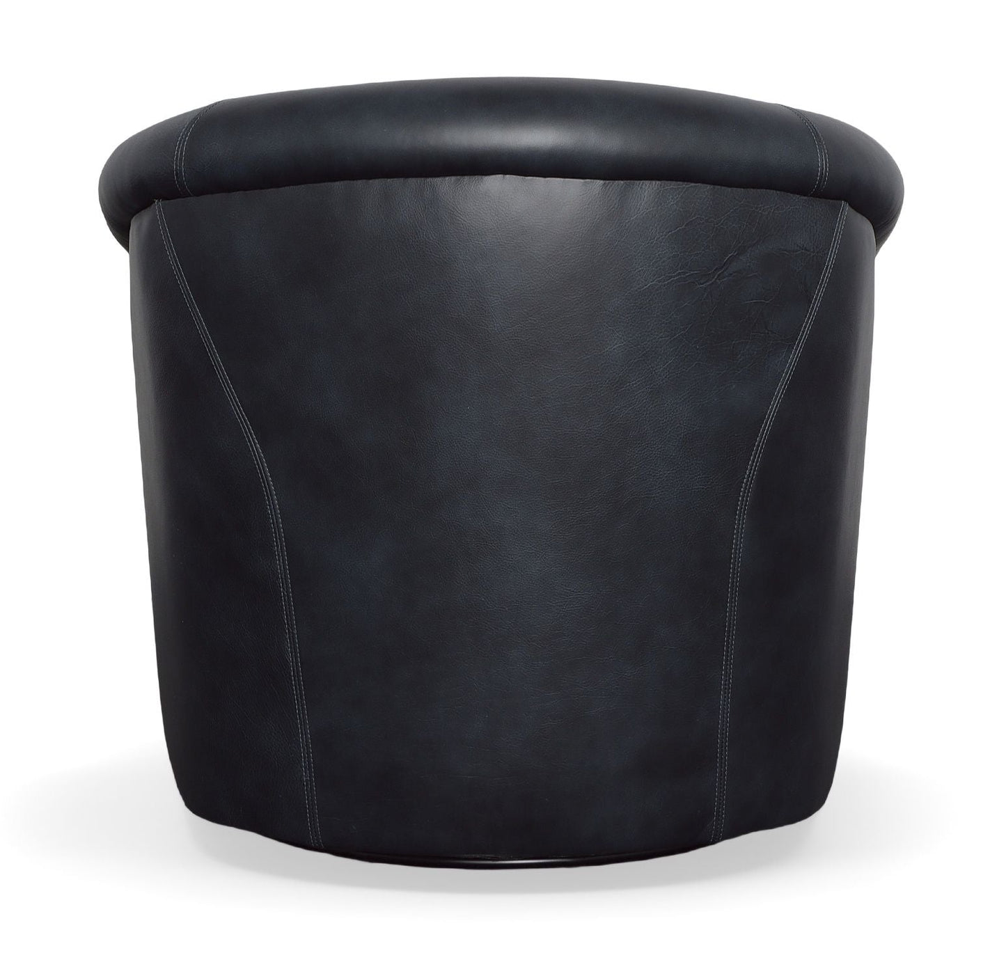 Black Leather Swivel Club Chair Seattle