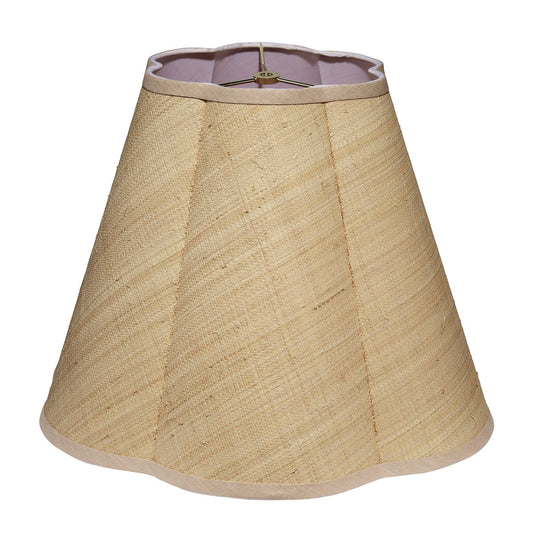 Scalloped Raffia Lamp Shade Large - Elegant Home Upgrade