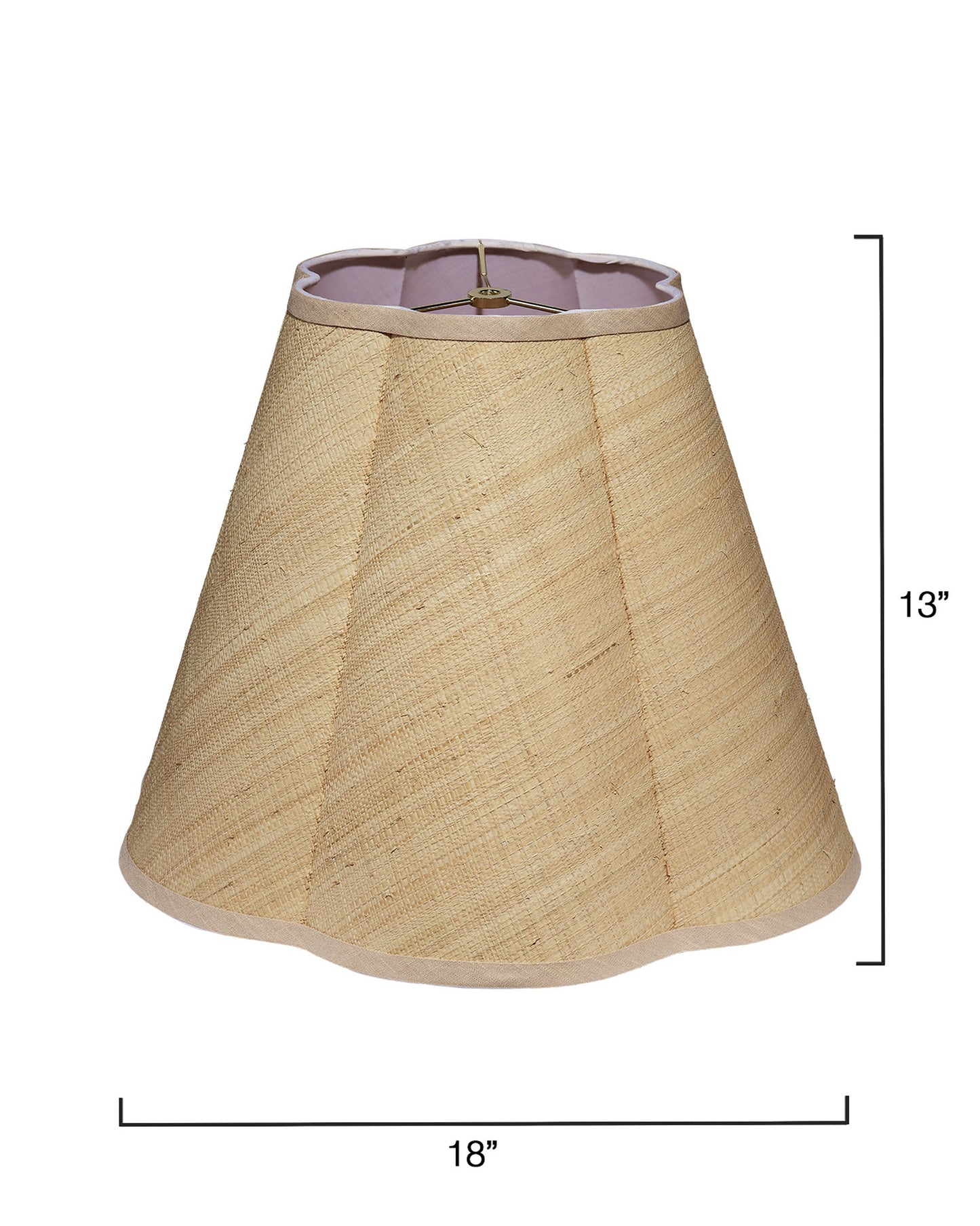 Scalloped Raffia Lamp Shade Large - Elegant Home Upgrade