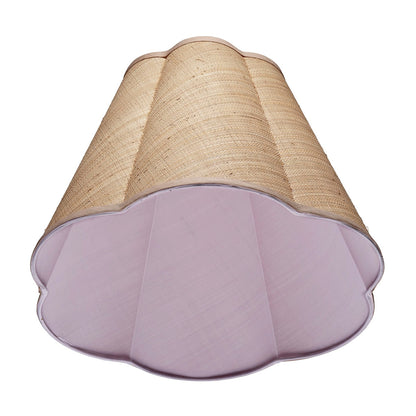 Scalloped Raffia Lamp Shade Large - Elegant Home Upgrade