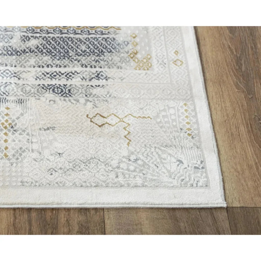 Dite Diamond Gray Kitchen Hallway Runner Rug -- gray