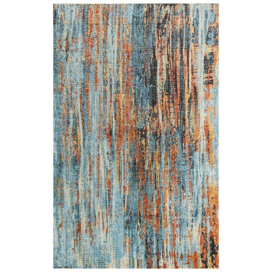 Deys Abstract Blue Large Area Rugs For Living Room