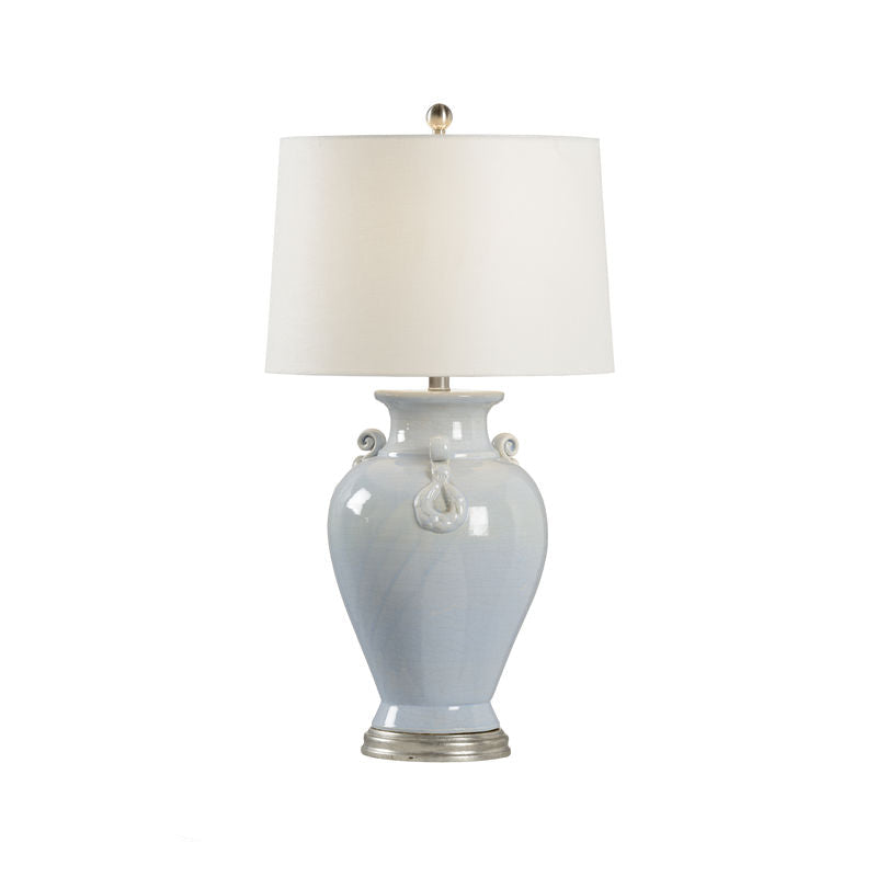 Fabiano Hand Sculpted Ceramic Table Lamp-Table Lamps-Wildwood-Cloud Blue-LOOMLAN