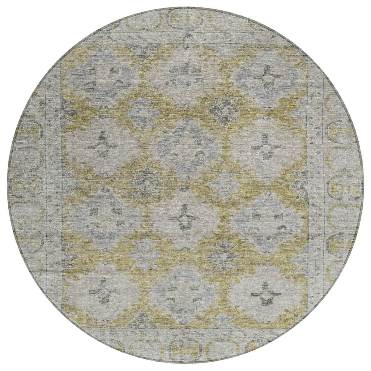 Jaelora Gold Washable Indoor-Outdoor Rug
