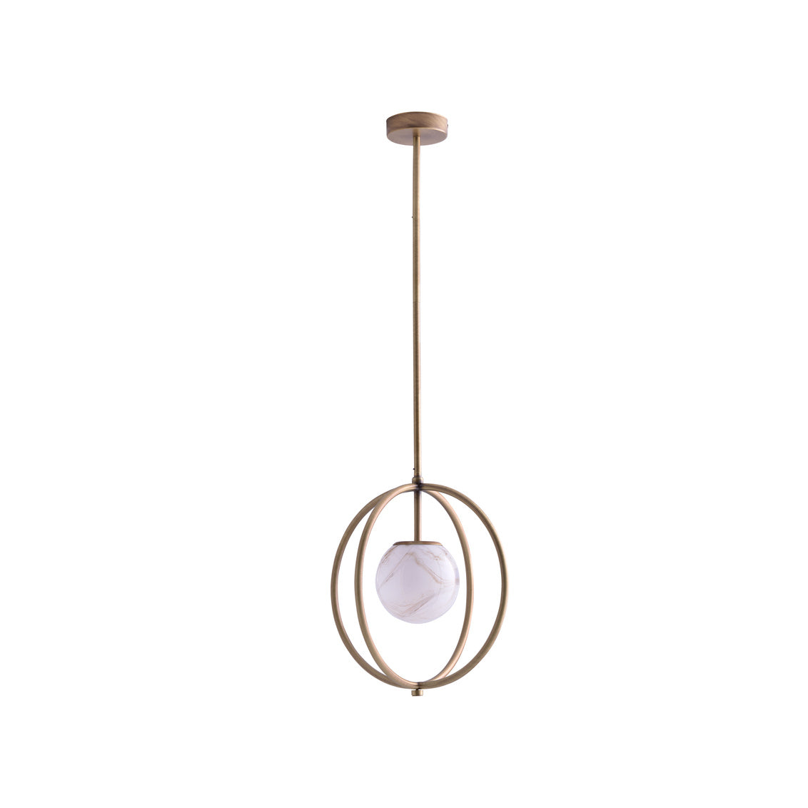 Wildwood Donata Sculptural Brass Cage Golden Pendant