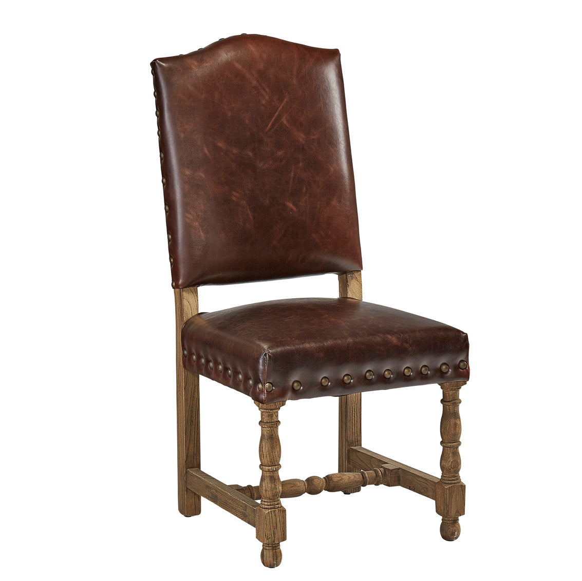 Furniture Classics Madrid Brown Leather Side Chair 2PC