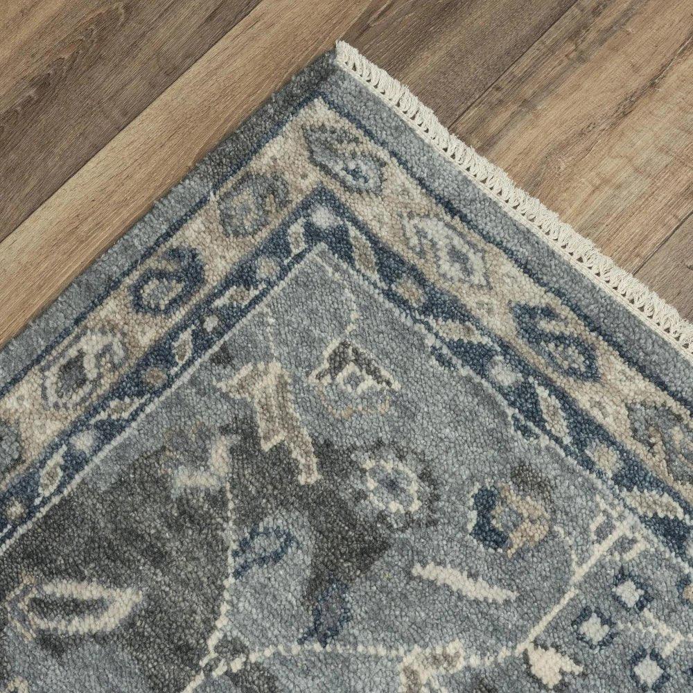 Clev Floral Gray Large Area Rugs For Living Room -- gray