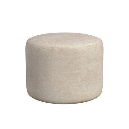 Anderson Wood Beige Round Ottoman