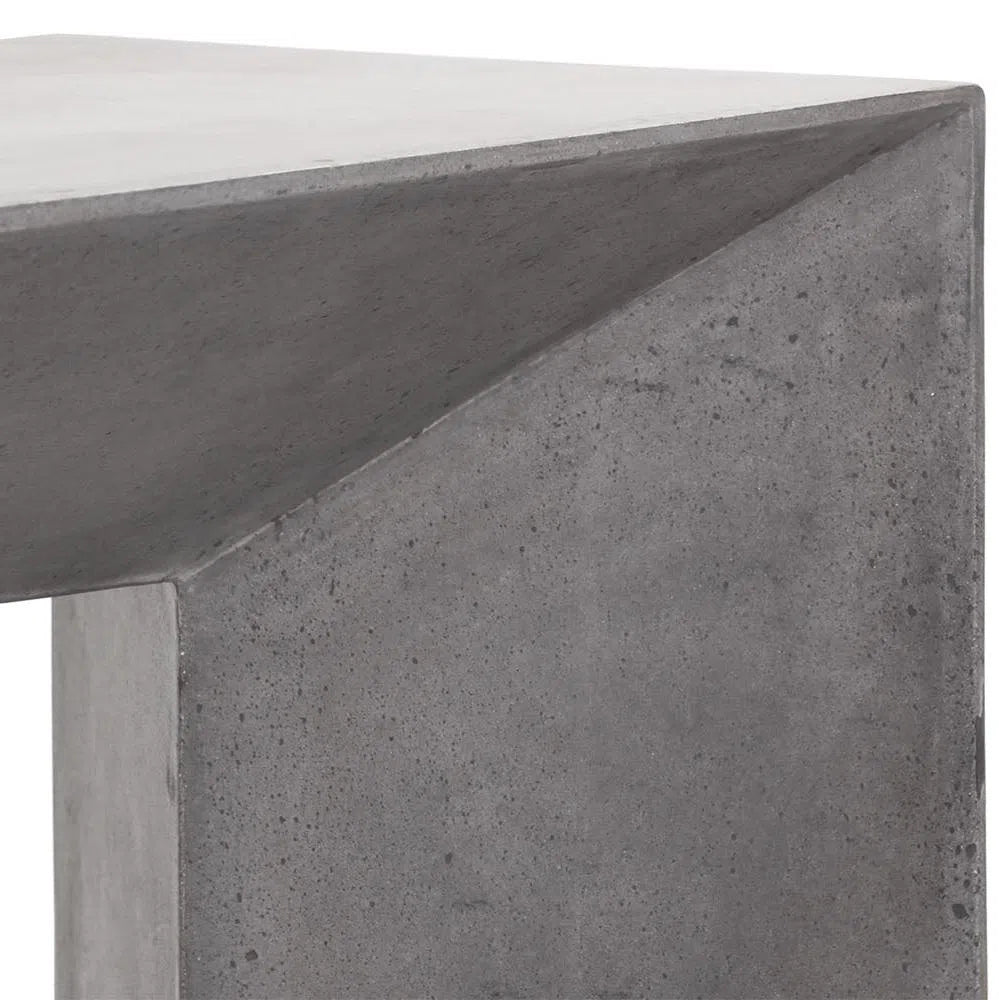 Nomad Console Table Grey Concrete Contemporary Design