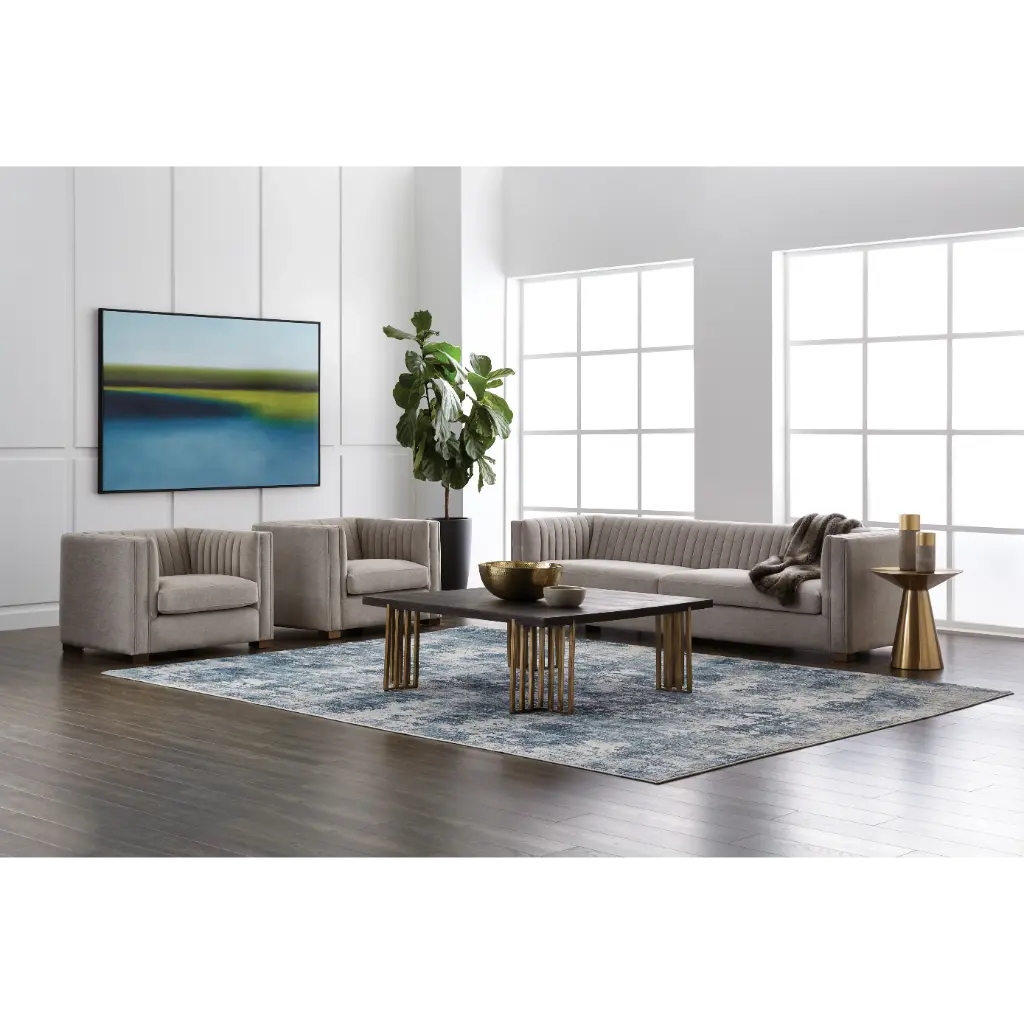 SUNPAN Carmel Stainless Steel Round End Table
