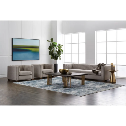 SUNPAN Carmel Stainless Steel Round End Table