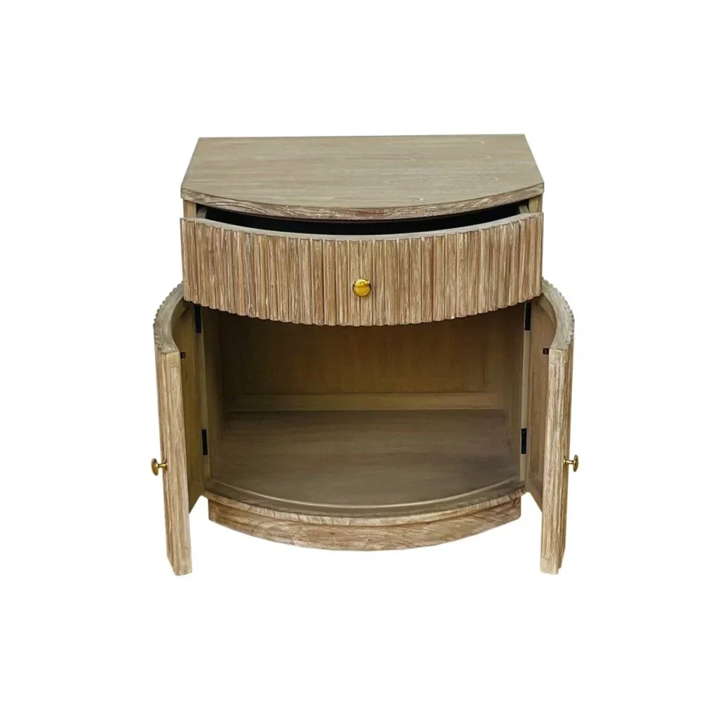 Elle One Drawer Wooden Side Table -- view 10