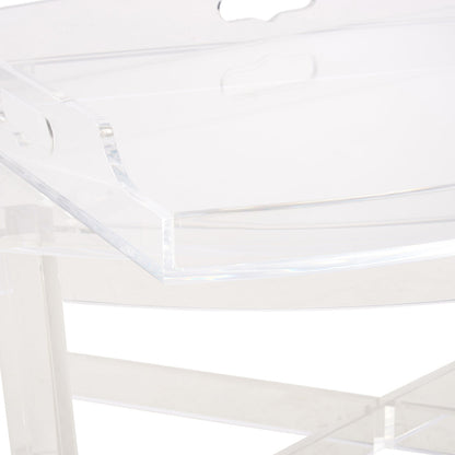 Chelsea House Acrylic Clear X-Shaped Base Tray Table