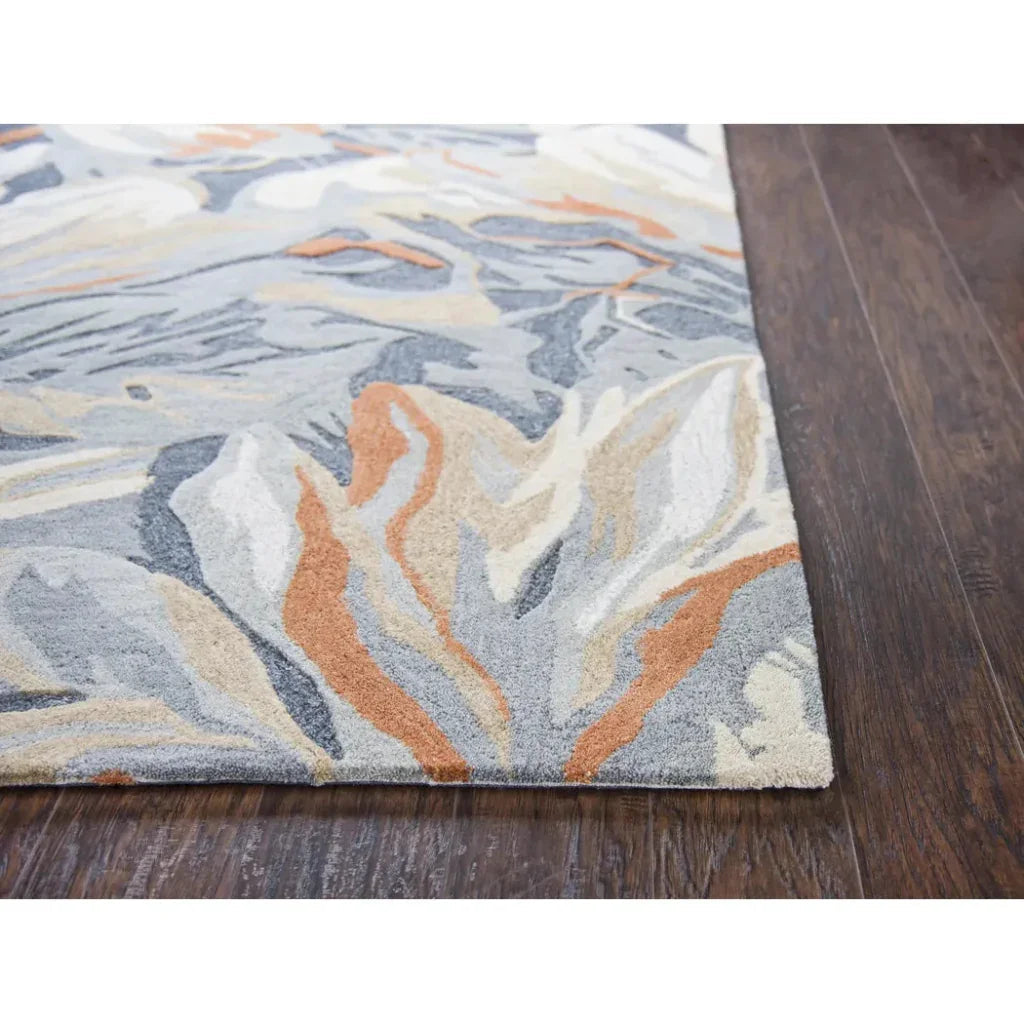 Cang Floral Blue Large Area Rugs For Living Room -- blue