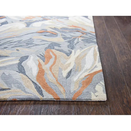Cang Floral Blue Large Area Rugs For Living Room -- blue