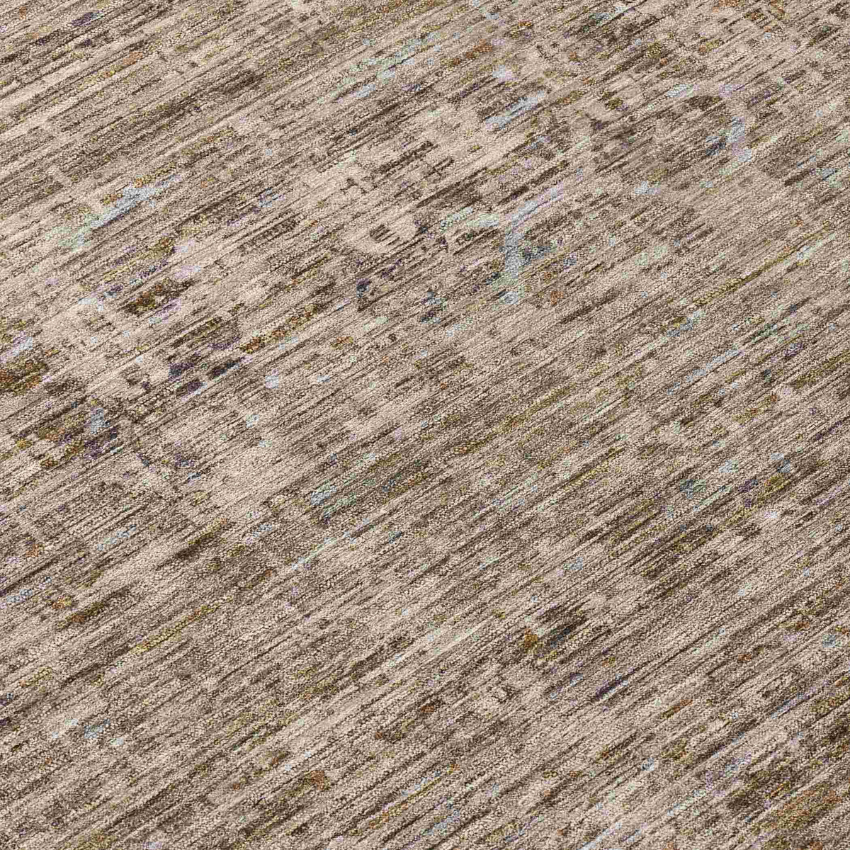 Irion Brown Washable Indoor-Outdoor Rug