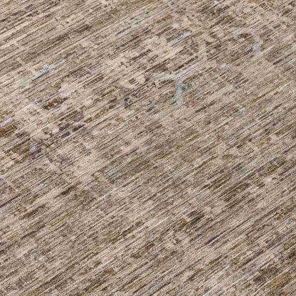 Irion Brown Washable Indoor-Outdoor Rug