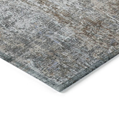 Kaelion Brown Washable Indoor-Outdoor Rug