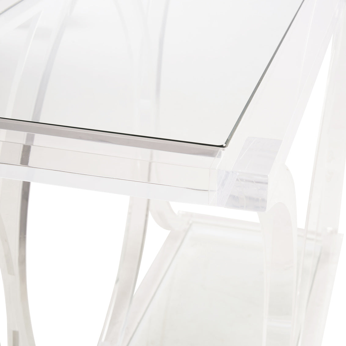 Chelsea House Sweeping Acrylic Rectangular Console Table