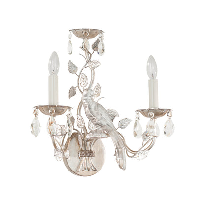 Crystal Clear Bird Wall Sconce