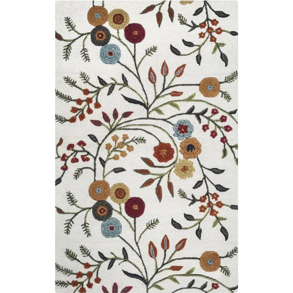 Ayat White Round Area Rugs For Dining Room - LOOMLAN - LOOMLAN - Area Rugs